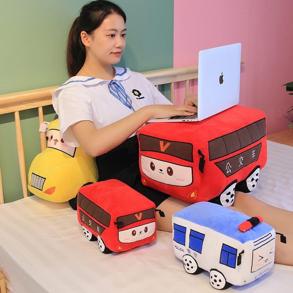 Car PlushSimulation School Bus Cute Cartoon Pillow Plush Van Cushion Plush Car Gift Plush Toys Children Birthday Party Gift (11X7X6Inch) (School Bus)