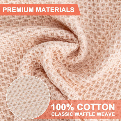6-Pack Kitchen Dish Cloths, 100% Cotton Waffle Weave, Ultra Soft Absorbent, Quick Drying Dish Towels, 12x12 Inches,Yellow