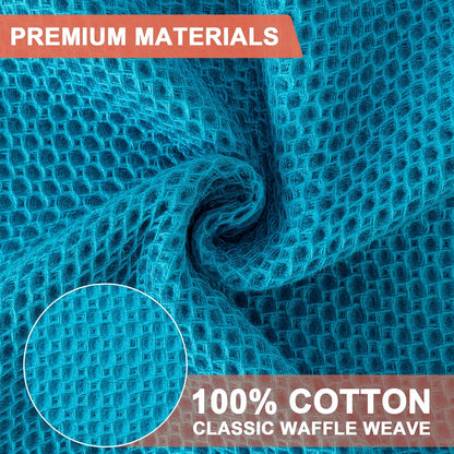 6-Pack Kitchen Dish Cloths, 100% Cotton Waffle Weave, Ultra Soft Absorbent, Quick Drying Dish Towels, 12x12 Inches,Yellow