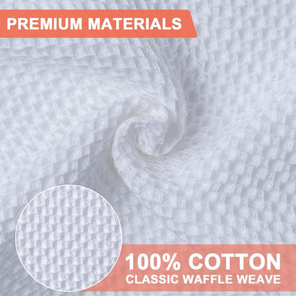6-Pack Kitchen Dish Cloths, 100% Cotton Waffle Weave, Ultra Soft Absorbent, Quick Drying Dish Towels, 12x12 Inches,Yellow