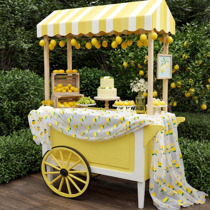 8 Pcs Lemon Tulle Table Runner 29 X70 Inch Lemon Lace Table Runner Lemonade Stand Decorations for Kitchen Lemonade Party Birthday Baby Shower Wedding Bridal Shower Home Decor
