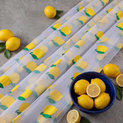 8 Pcs Lemon Tulle Table Runner 29 X70 Inch Lemon Lace Table Runner Lemonade Stand Decorations for Kitchen Lemonade Party Birthday Baby Shower Wedding Bridal Shower Home Decor