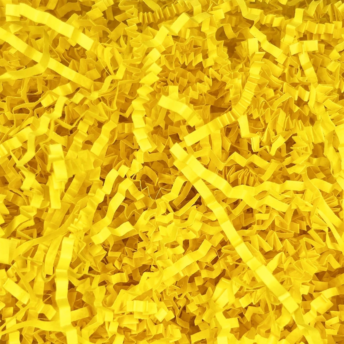 2 LB Lemon Yellow Crinkle Cut Paper Shred Filler Great for Gift Wrapping, Basket Fillers, Birthday, Weddding, Anniversary, Bridesmaid Christmas, Engagement Craft Party Gift Boxes Bags Filler Decor