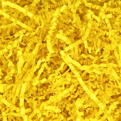2 LB Lemon Yellow Crinkle Cut Paper Shred Filler Great for Gift Wrapping, Basket Fillers, Birthday, Weddding, Anniversary, Bridesmaid Christmas, Engagement Craft Party Gift Boxes Bags Filler Decor