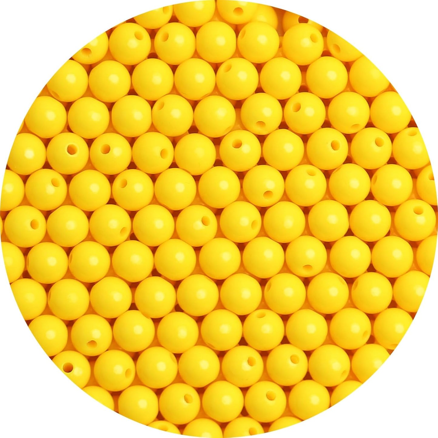100PCs 12MM Smooth Yellow Acrylic Round Beads, Plastic Resin Bubblegum Balls Chunky Gumball Beads for Necklace and Bracelet Making, Crafting Supplies