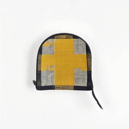 Yellow Gray Black Plaid Print Pet Tote Bag,Single Shoulder Carrier, Pet Travel Handbag For Small Dogs & Cats Outings