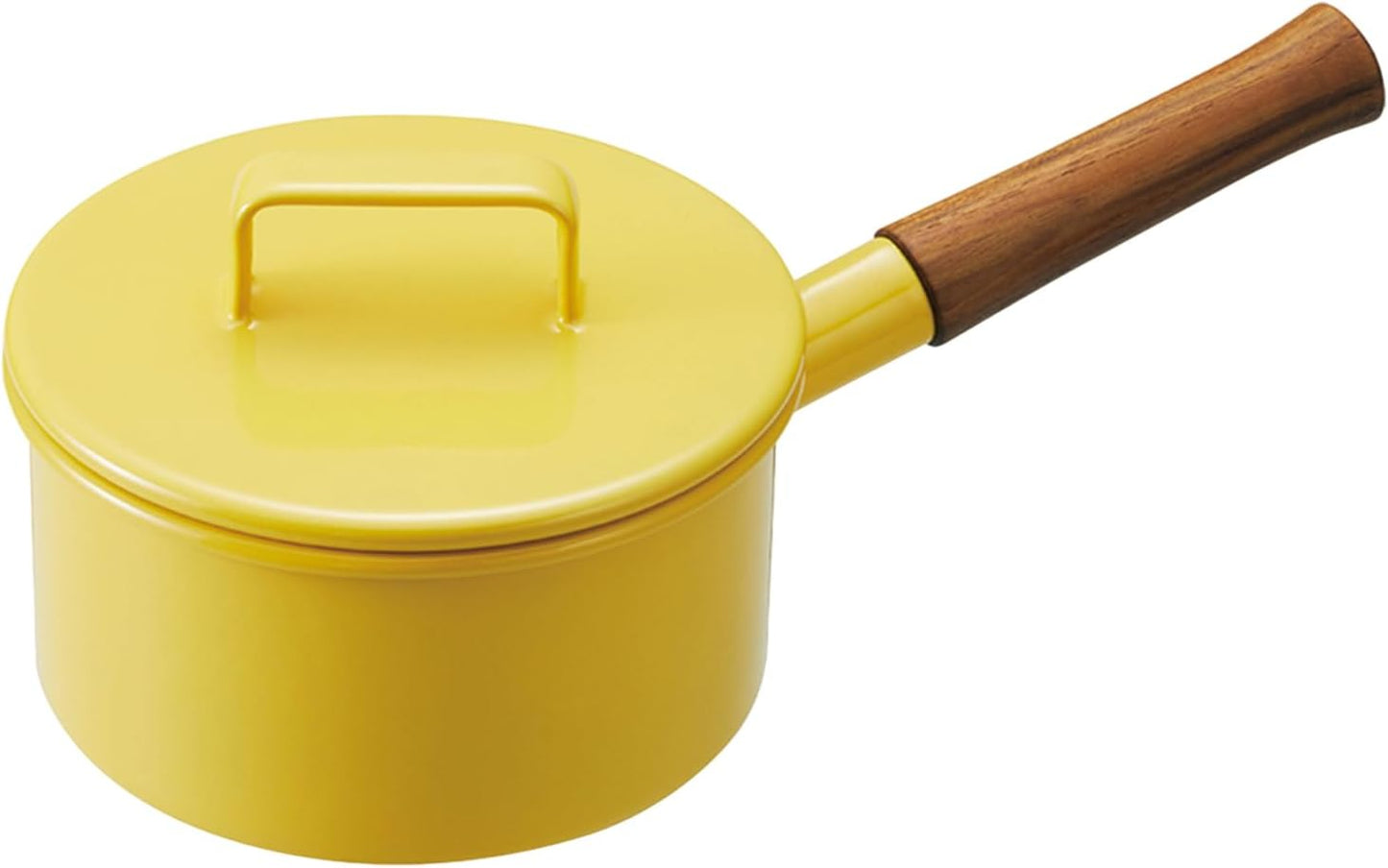 YY-16S.Y Single-Handed Pot, Sauce Pan, Enamel, 6.7 inches (17 cm), Induction Compatible, Yellow