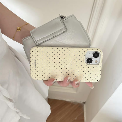 Compatible with iPhone 16 Case with Cute Fashion Polka Dot Aesthetics Design Simple Cases for Soft TPU Slim Protection Cover-Lemon-Yellow
