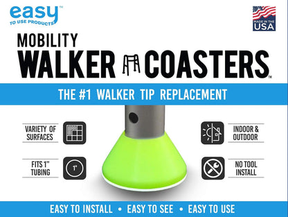 Walker Coasters- One Pair - Tennis Ball Yellow