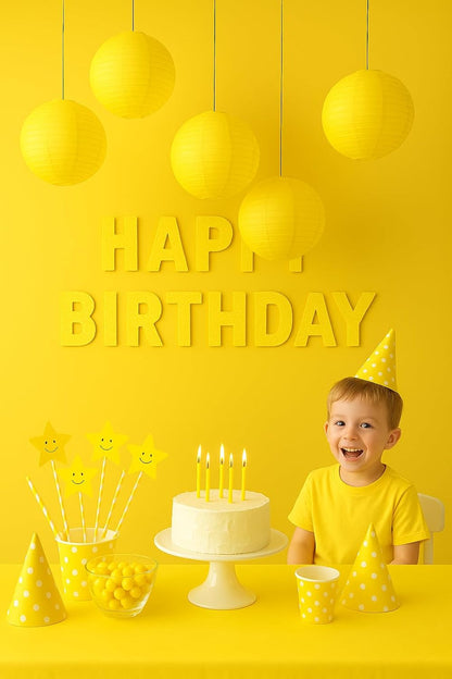 12"(30CM) Pack of 6 Paper Lantern Wedding Party Decoration Craft Lamp Shade (Yellow)