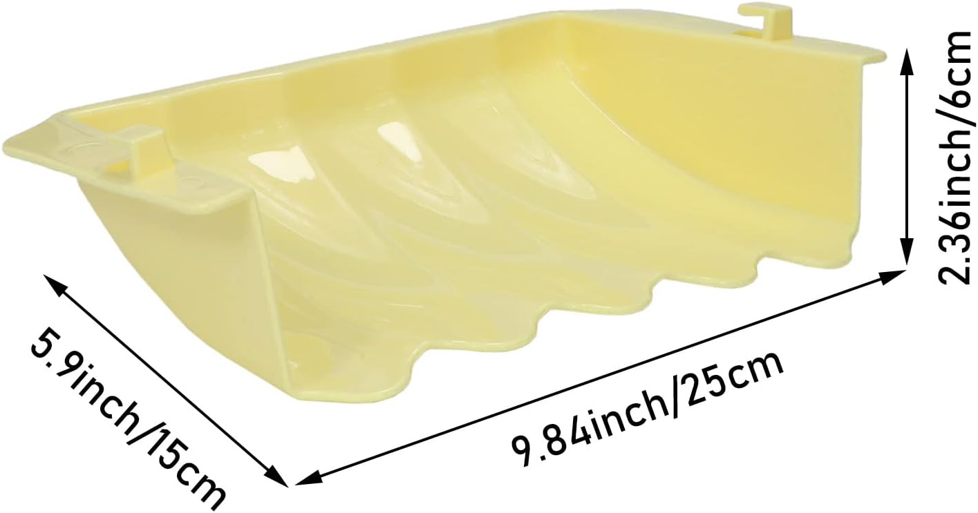 Rabbit Hanging Hay Feeder Rack Guinea Pig Mess-Free Dispenser Hay Bowl Manger Rack Wall-Mounted for Small Pets Rat Chinchilla Ferret Squirrel Cage Accessories (Yellow)