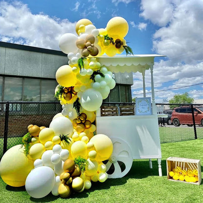 Yellow Balloons 12 inch, 50 Pack Yellow Party Balloons Good Quality for Birthday Graduation Baby Shower Wedding Sunflower Bee Party Decorations (with Yellow Ribbon)