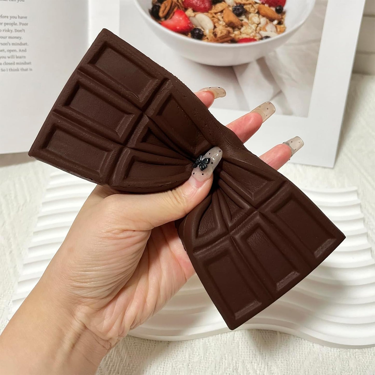 Butter Slow Rising Squishy，Squishy Toy,Dumpling Stress Balls,Fidget Toy (Chocolate Bar Squishy)