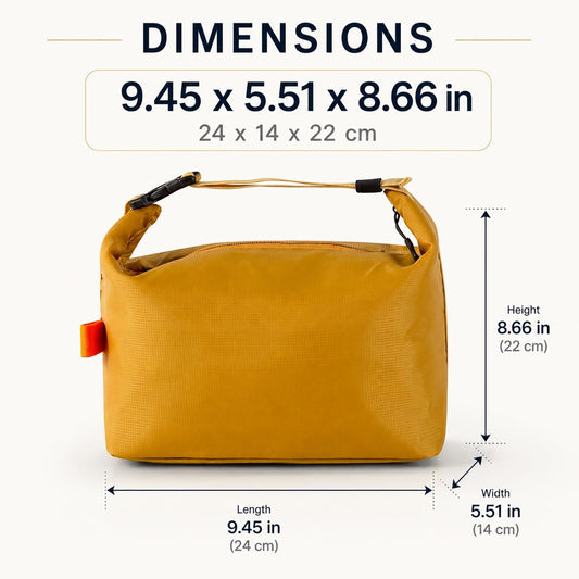 Yellow Insulated Lunch Bag for Women, Small Lunch Box | Compact insulated lunch tote, for work, office, gym, picnic and weekend travel, Yellow color option