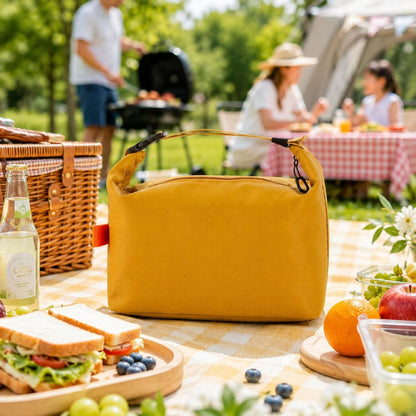 Yellow Insulated Lunch Bag for Women, Small Lunch Box | Compact insulated lunch tote, for work, office, gym, picnic and weekend travel, Yellow color option