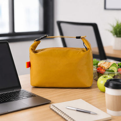 Yellow Insulated Lunch Bag for Women, Small Lunch Box | Compact insulated lunch tote, for work, office, gym, picnic and weekend travel, Yellow color option