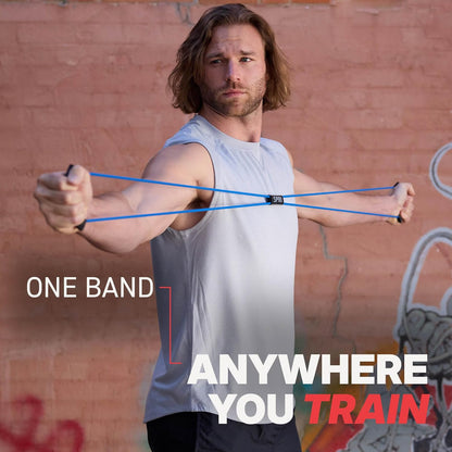 Ultra Toner Figure 8 Resistance Band with Padded Handles Great for Stretch, Exercise, Fitness Training, Yoga, Resistance Weights, Therapy, Gym or Home Workout Equipment.