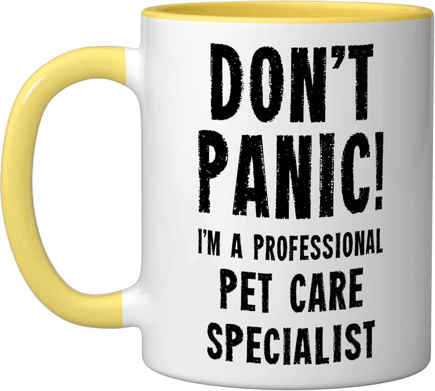 Pet Care Specialist Ceramic Mug, Yellow/White