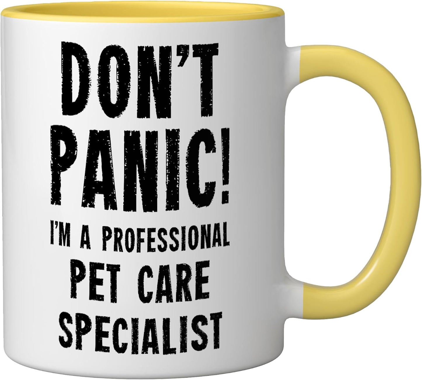 Pet Care Specialist Ceramic Mug, Yellow/White