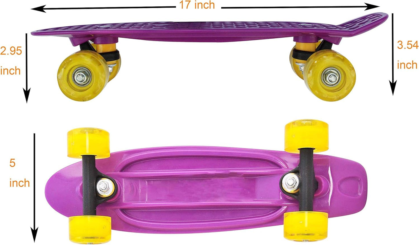 17inchX5inch Completed Skateboard Mini Cruiser Board with High Bounce PU Wheel