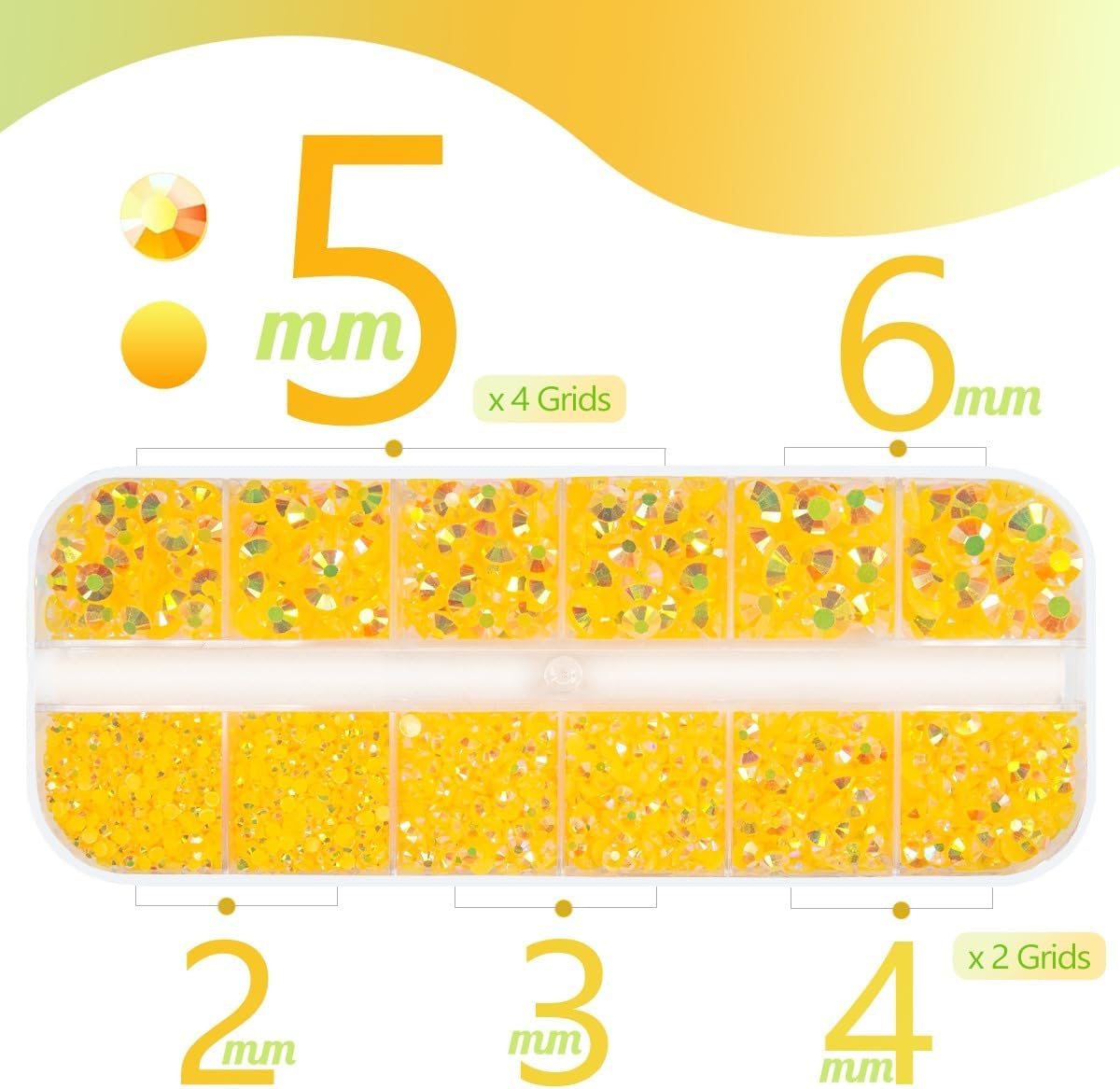 Orange Yellow AB Resin Rhinestones w B7000 Jewelry Glue for Bedazzling Crafting 2mm-6mm Dark Yellow Flatback Jelly Stones Diamonds Gems Charms Supplies for Nails Face Eye Makeup Tumblers Crafts