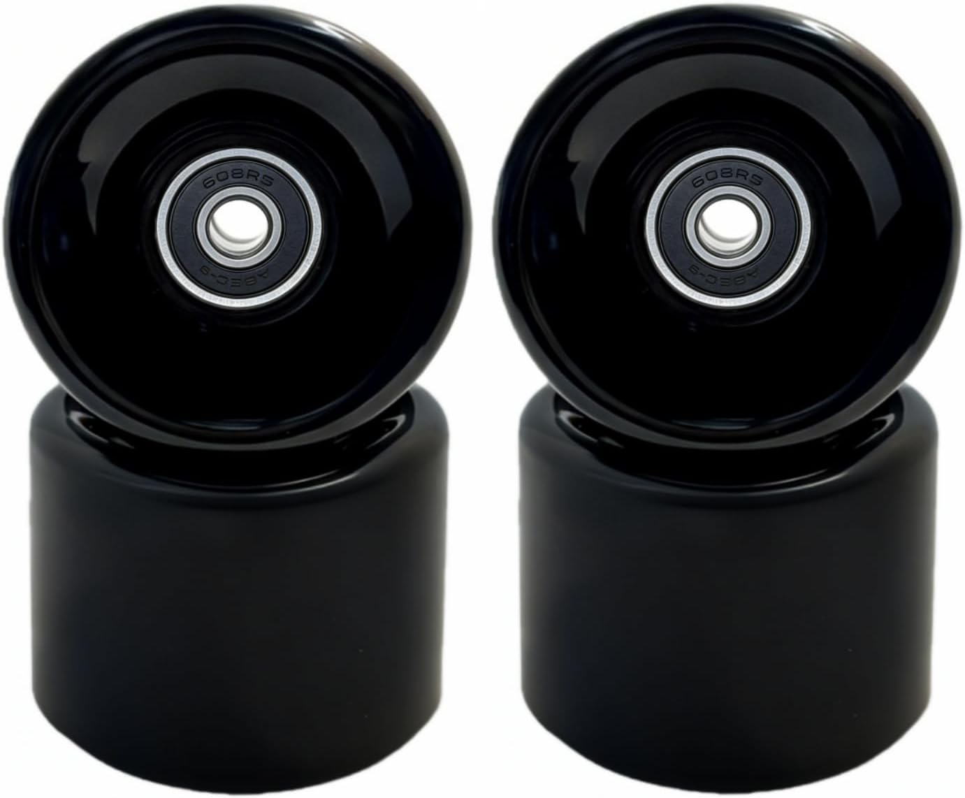 60mm 88A Skateboard Wheels with Bearings, Set of 4 - Durable Wheels for Street Skating, Skate Park Tricks & Cruising, Fits Standard Skateboards