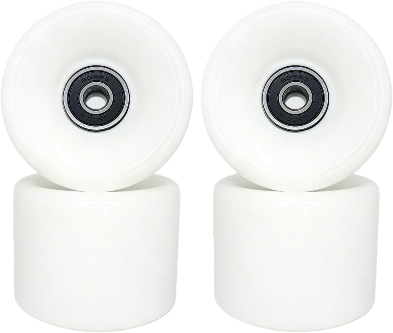 60mm 88A Skateboard Wheels with Bearings, Set of 4 - Durable Wheels for Street Skating, Skate Park Tricks & Cruising, Fits Standard Skateboards
