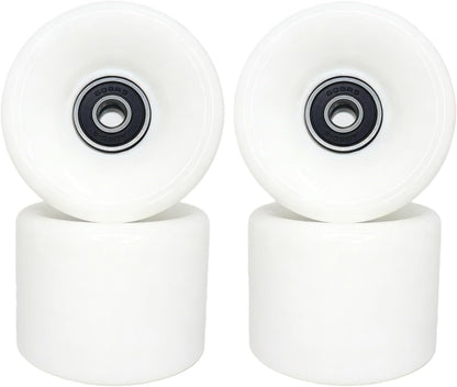 60mm 88A Skateboard Wheels with Bearings, Set of 4 - Durable Wheels for Street Skating, Skate Park Tricks & Cruising, Fits Standard Skateboards