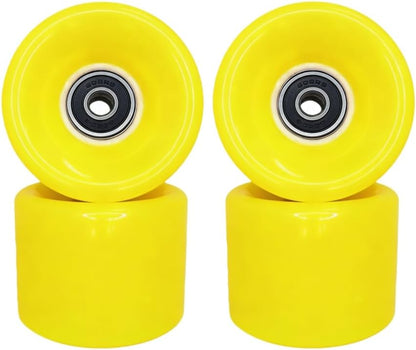 60mm 88A Skateboard Wheels with Bearings, Set of 4 - Durable Wheels for Street Skating, Skate Park Tricks & Cruising, Fits Standard Skateboards