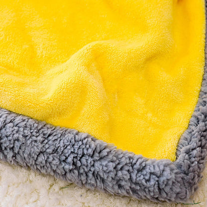 Thick Pet Blankets, Calming Dog Blanket Machine Washable, Warm Cat Blanket for Bed Couch Sofa, Pet Throw Cats Dogs Mat, Fleece Blanket for Dogs and Cats (Yellow,60x40cm)