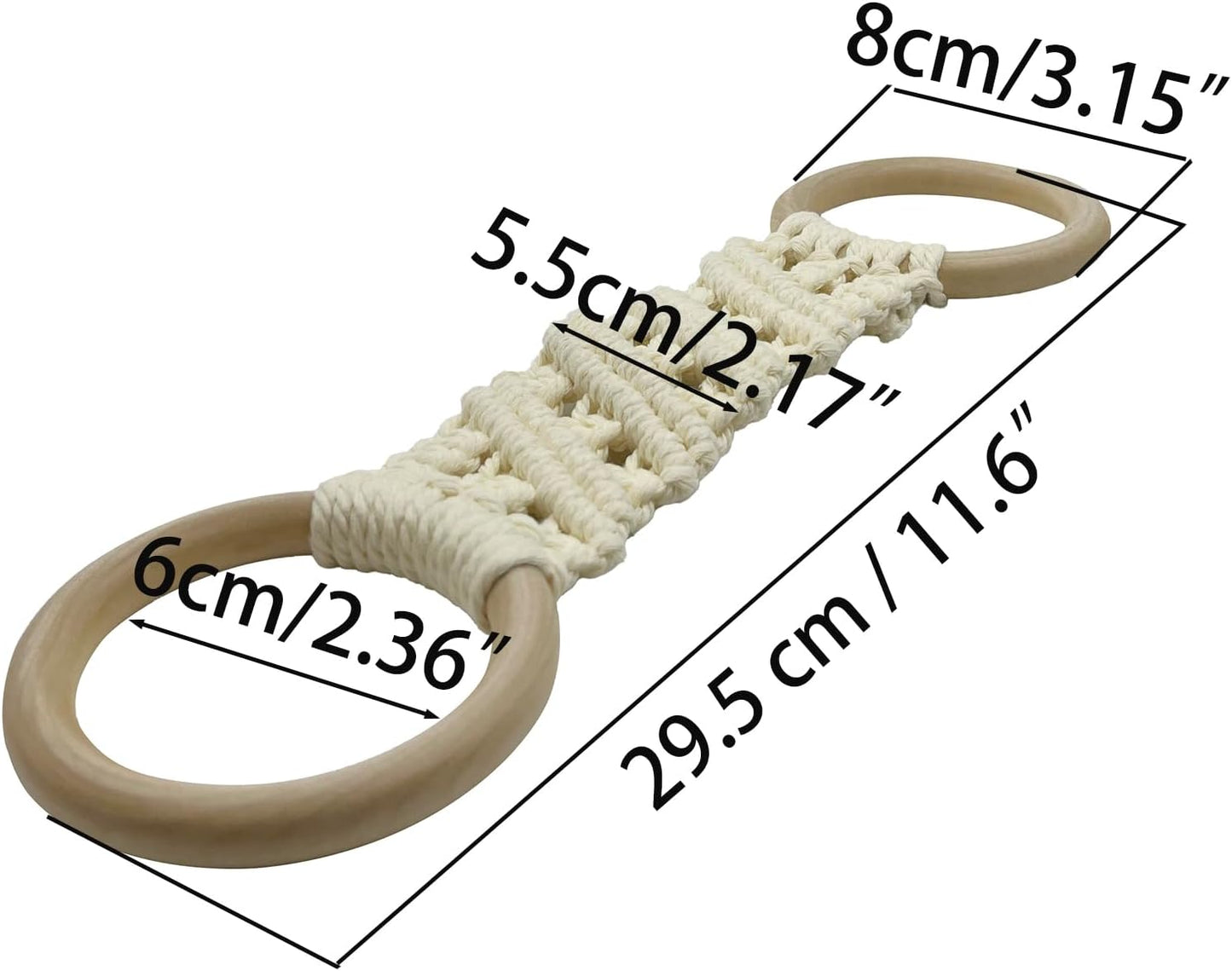 2 Pcs Handmade Crochet Towel Holder for Kitchen Decorative Boho Dish Towel Hanger Loop Ring(Light Yellow, Style 1)