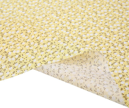 Cotton Fabric DIY Making Supplies Quilting Patchwork Fabric Fat Quarter Bundles DIY for Quilting Cotton Patchwork Cushions (Yellow, 20" x 20")