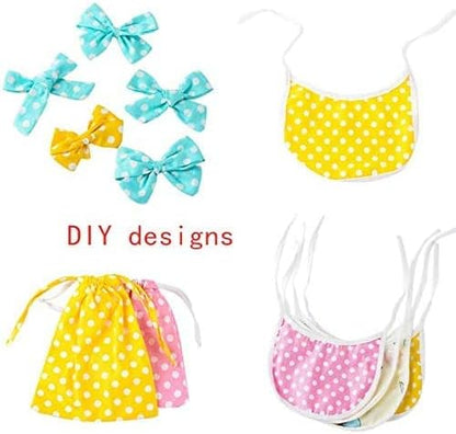 Cotton Fabric DIY Making Supplies Quilting Patchwork Fabric Fat Quarter Bundles DIY for Quilting Cotton Patchwork Cushions (Yellow, 20" x 20")