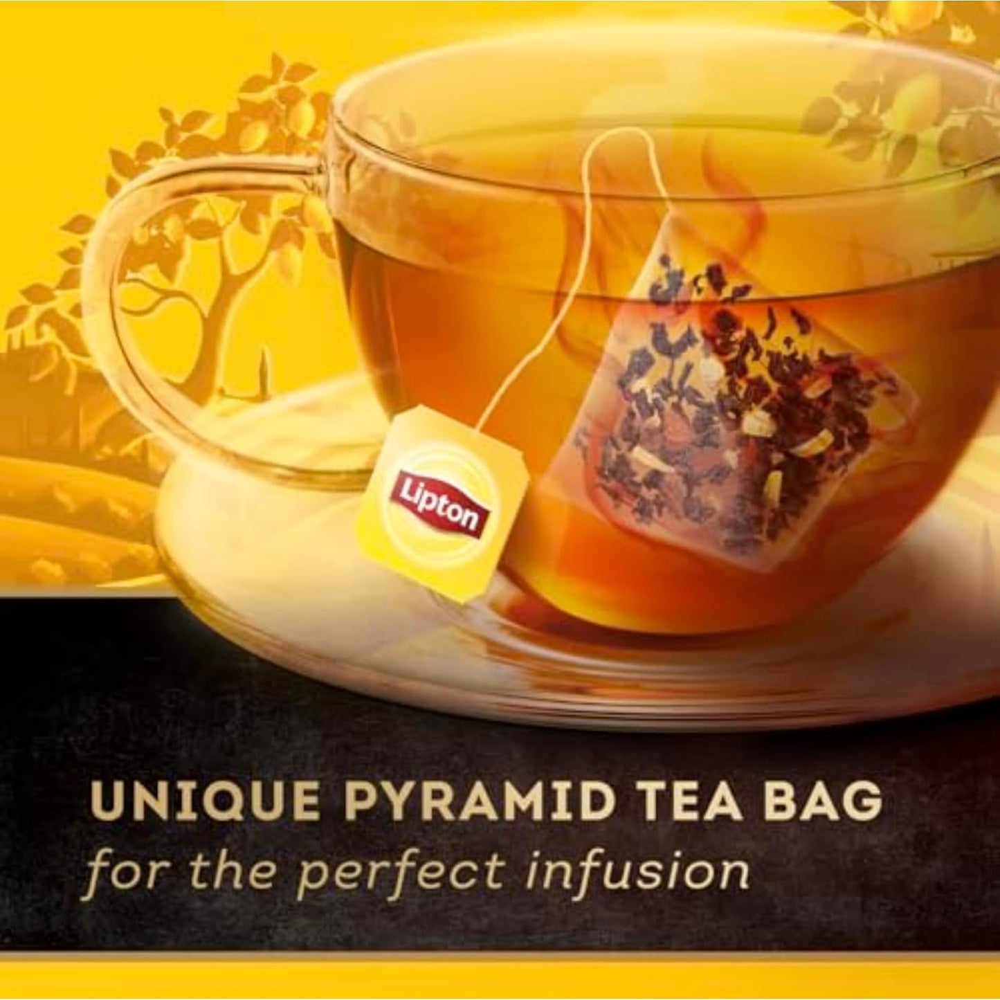 Black Tea Lemon, Pyramid Tea Bags, Flavored Teabags for a Refreshing Cup of Tea, 80 Total Tea Bags (20ct - Pack of 4)