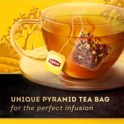 Black Tea Lemon, Pyramid Tea Bags, Flavored Teabags for a Refreshing Cup of Tea, 80 Total Tea Bags (20ct - Pack of 4)