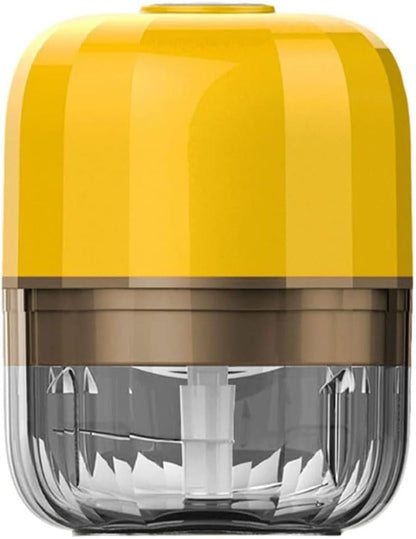 Electric Garlic Chopper, 250ML Rechargeable Portable and Cordless Mini Food Processor with Stainless Steel Blade, Electric Garlic Chopper Vegetable Chopper Blender for Nuts Chili Onion Minced (Gray