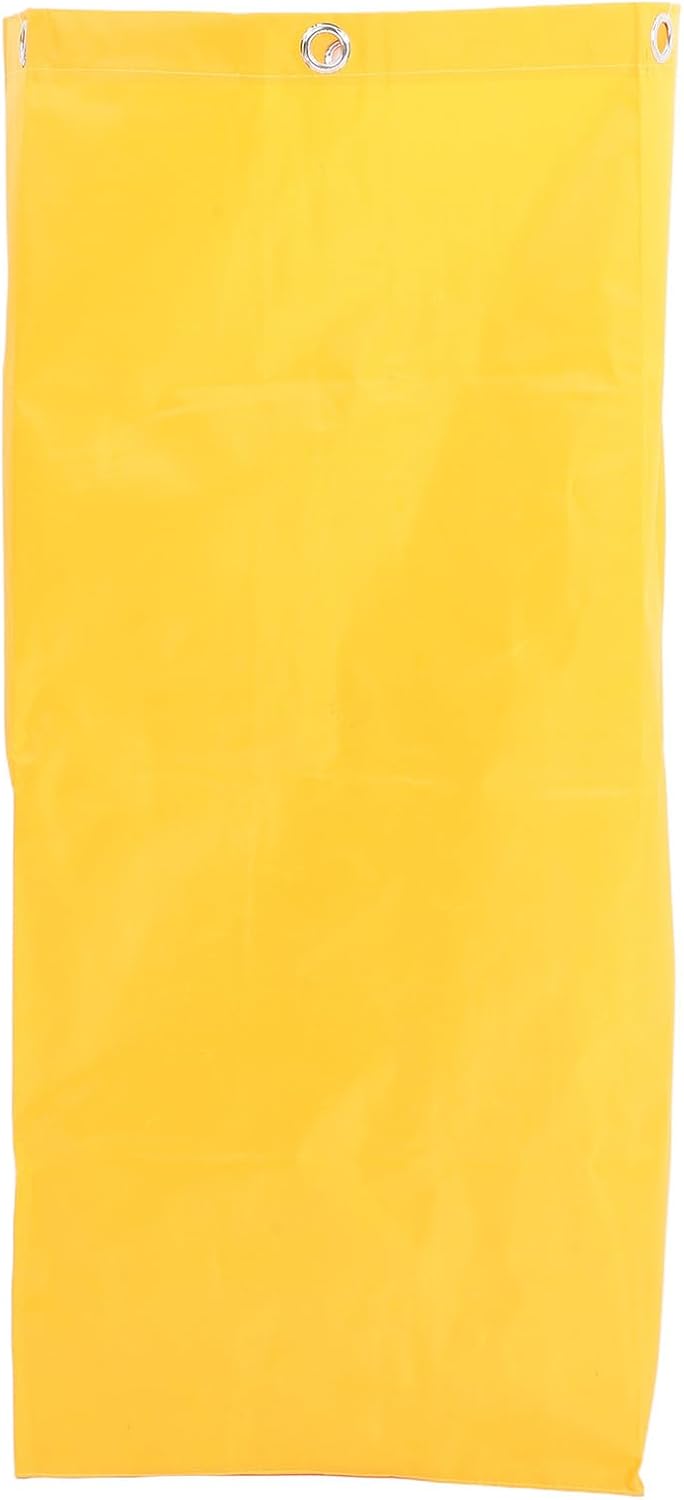 Large Capacity Cleaning Bag for Housekeeping Cart with Oxford Cloth Material and Versatile Use, Yellow Laundry and Rags Storage Bag for Hotel Services and Janitorial Cleaning
