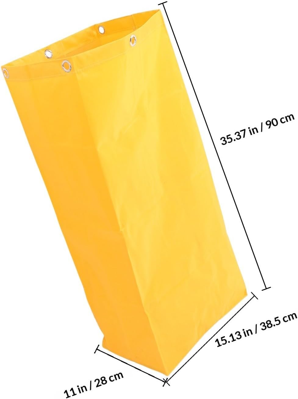 Large Capacity Cleaning Bag for Housekeeping Cart with Oxford Cloth Material and Versatile Use, Yellow Laundry and Rags Storage Bag for Hotel Services and Janitorial Cleaning