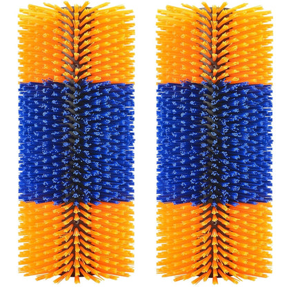 2PCS Livestock Scratch Brushes, Horse Scratcher Massage Brush Kit, Yellow