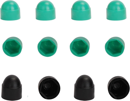 8 Pcs 5/16 Skateboard Truck Nuts Trim Cover Skateboard Nuts Protection Cap Prevent Screws from Rusting and 4 Protective Sleeves 3/8 Center Column Nuts