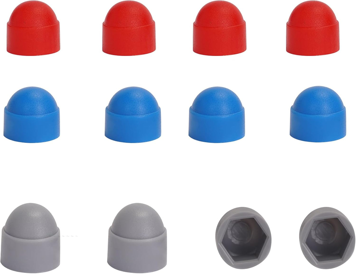 8 Pcs 5/16 Skateboard Truck Nuts Trim Cover Skateboard Nuts Protection Cap Prevent Screws from Rusting and 4 Protective Sleeves 3/8 Center Column Nuts