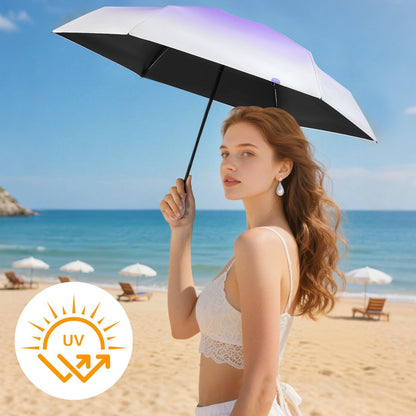 Mini Travel Umbrella Small Umbrella for Travel UV Parasol Compact Foldable | UPF 50+ UV protection, foldable size, lightweight carry for purse/backpack/walking/ car,Ideal Gift