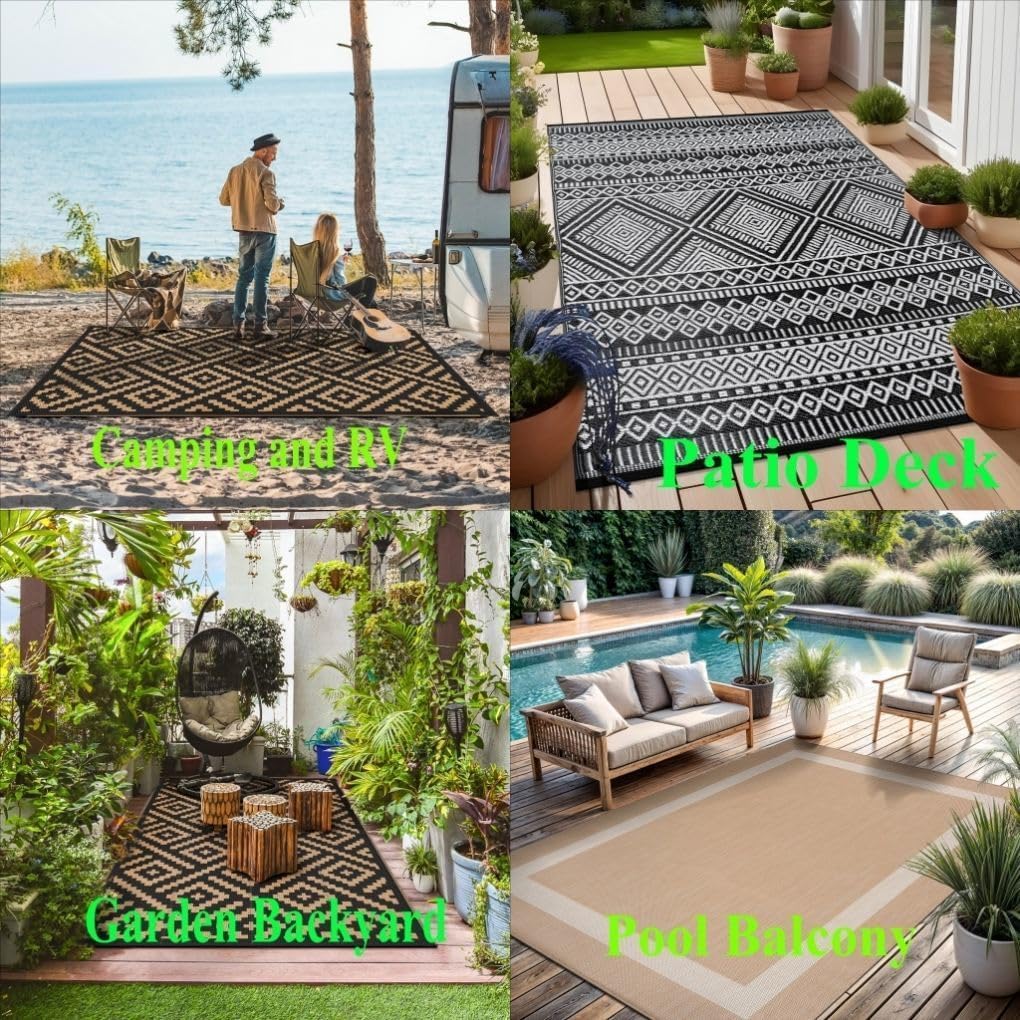 Bright Yellow Lemon Slice Print Outdoor Rugs Modern Vibrant Ctue Area Rug 5x8 for Porch Patio Deck Camping Waterproof Washable Non Slip Floor Mats Foyer Backyard Fresh Summer Cool Outside Carpet