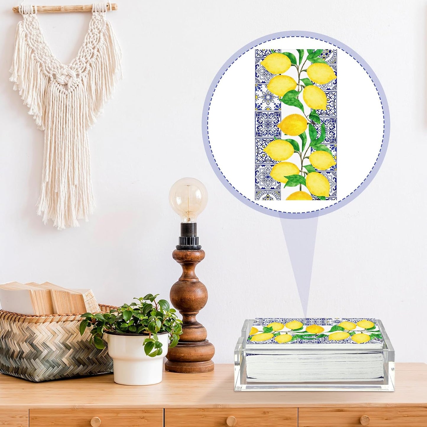 100 Pcs Disposable Paper Hand Towels for Bathroom, Paper Guest Towels for Powder Room Disposable Dinner Napkins for Birthday Bridal Shower Tea Party Supplies Table Decor (Lemon)