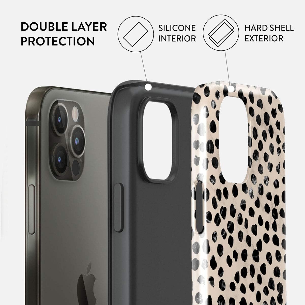 Unisex Phone Case for iPhone 14 Pro Max – Dual-Layer Hybrid Design with Shock-Absorbing TPU & Durable Exterior, Scratch-Resistant Finish and Raised Bezel Edge for Screen Protection & Daily Use