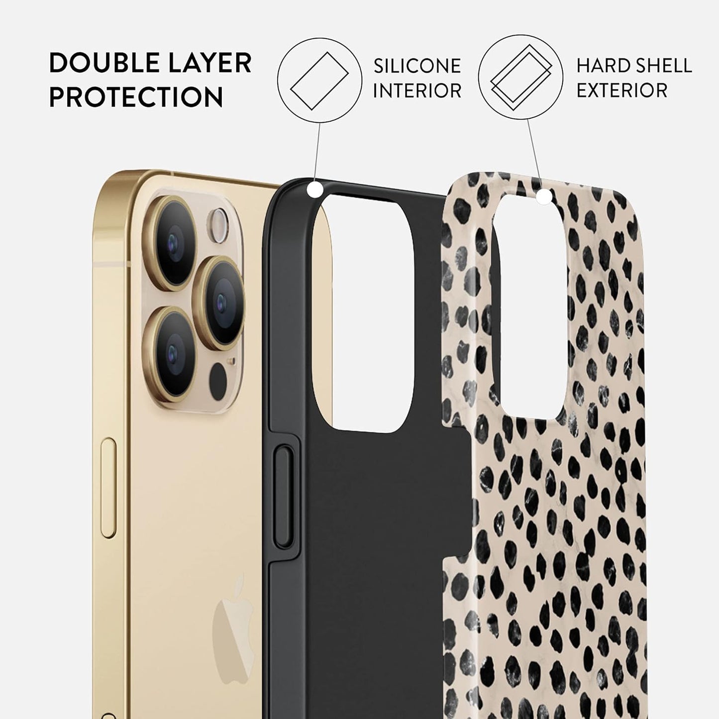 Unisex Phone Case for iPhone 14 Pro Max – Dual-Layer Hybrid Design with Shock-Absorbing TPU & Durable Exterior, Scratch-Resistant Finish and Raised Bezel Edge for Screen Protection & Daily Use