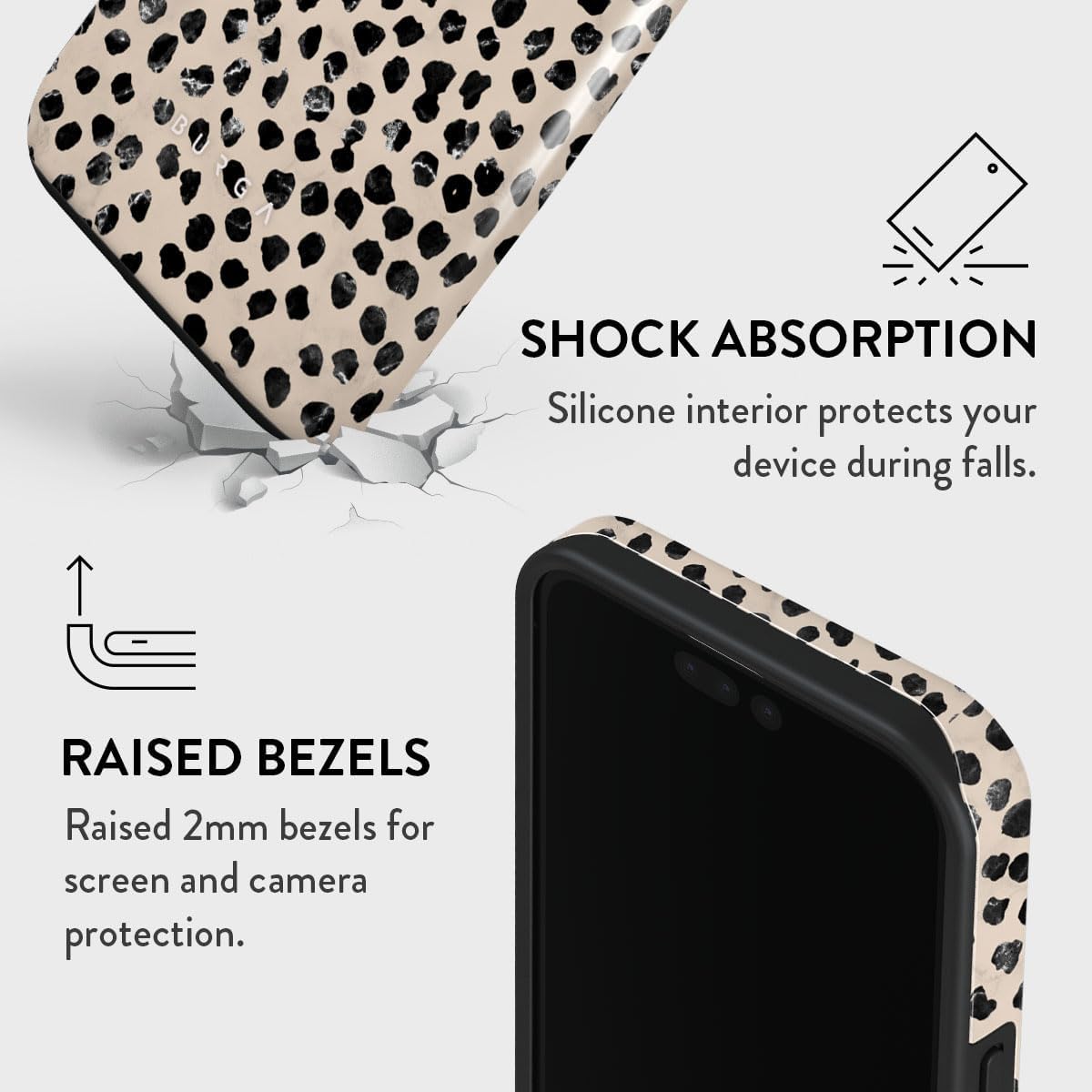 Unisex Phone Case for iPhone 14 Pro Max – Dual-Layer Hybrid Design with Shock-Absorbing TPU & Durable Exterior, Scratch-Resistant Finish and Raised Bezel Edge for Screen Protection & Daily Use