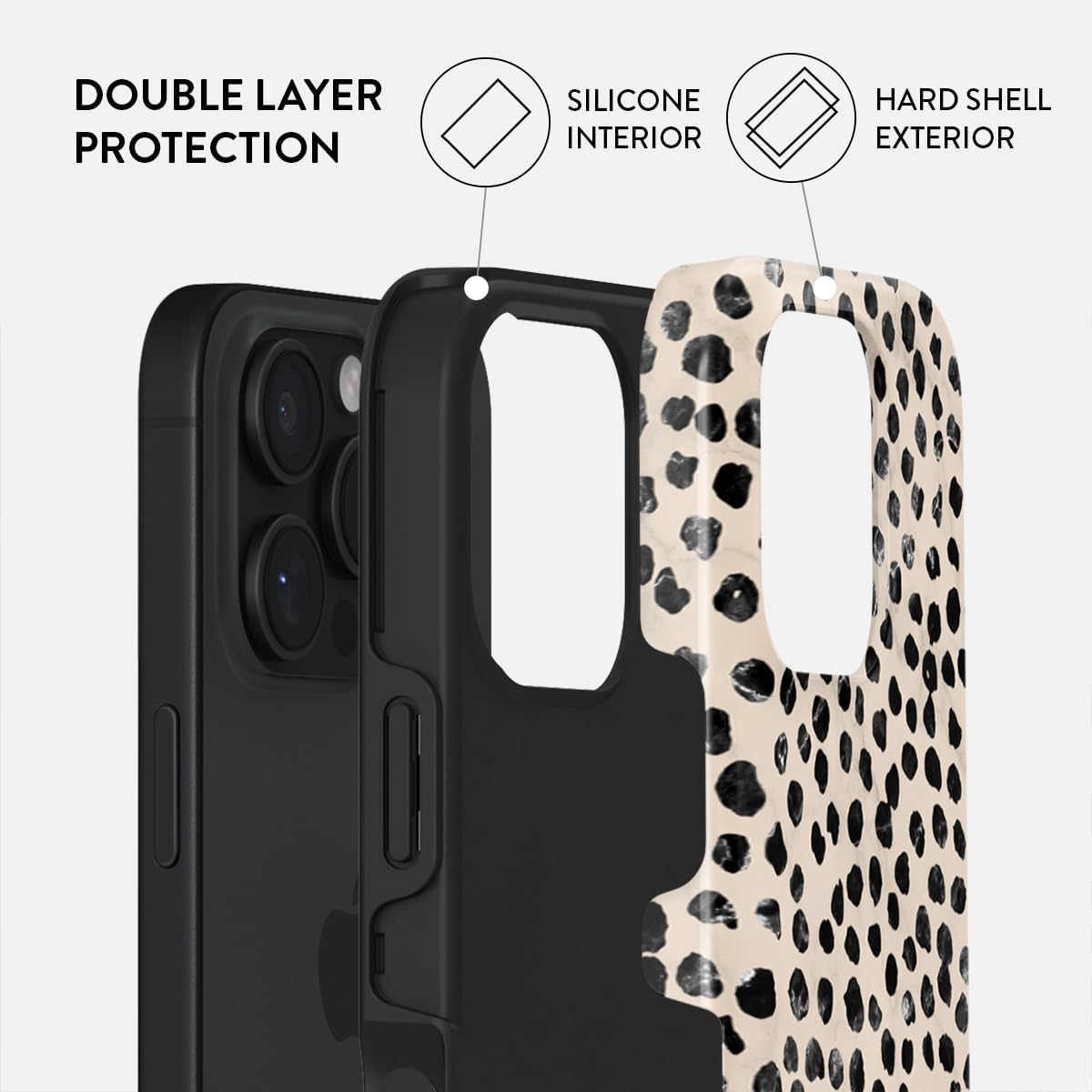 Unisex Phone Case for iPhone 14 Pro Max – Dual-Layer Hybrid Design with Shock-Absorbing TPU & Durable Exterior, Scratch-Resistant Finish and Raised Bezel Edge for Screen Protection & Daily Use