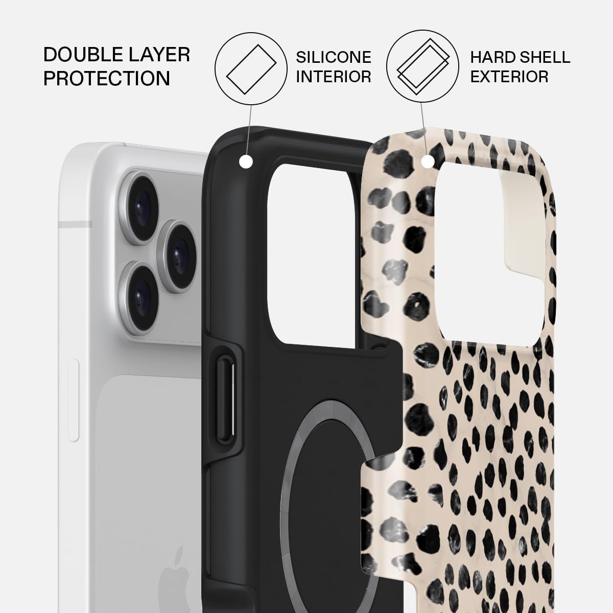 Unisex Phone Case for iPhone 14 Pro Max – Dual-Layer Hybrid Design with Shock-Absorbing TPU & Durable Exterior, Scratch-Resistant Finish and Raised Bezel Edge for Screen Protection & Daily Use