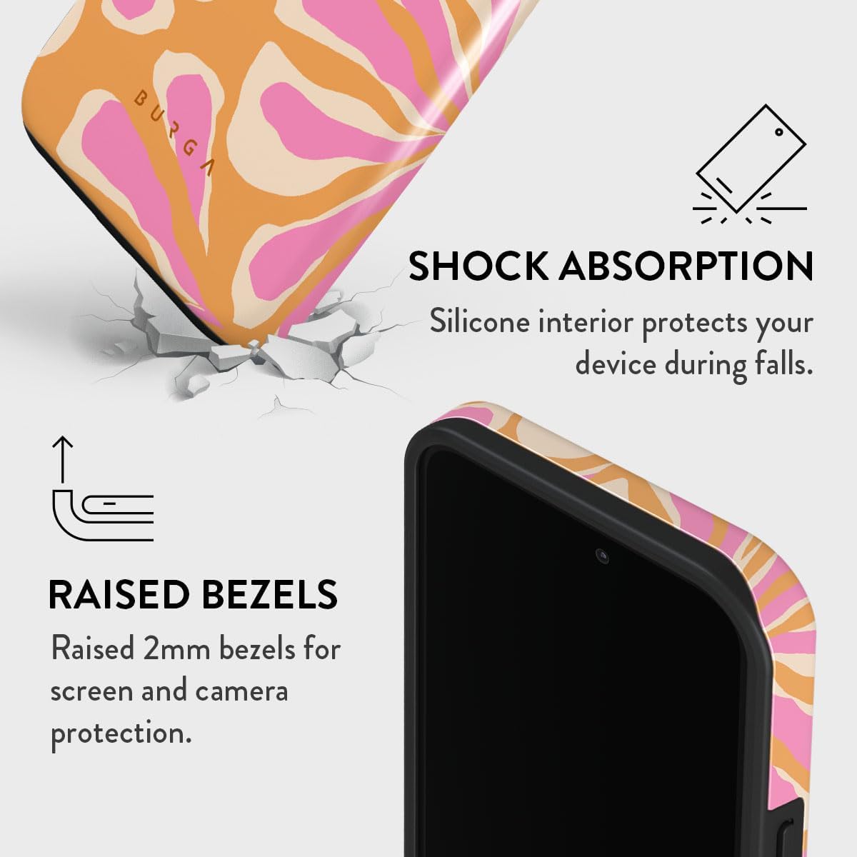Unisex Phone Case for iPhone 14 Pro Max – Dual-Layer Hybrid Design with Shock-Absorbing TPU & Durable Exterior, Scratch-Resistant Finish and Raised Bezel Edge for Screen Protection & Daily Use